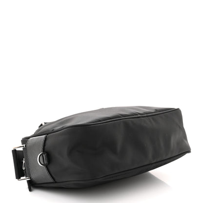Prada Re-Nylon Vela Saffiano Pocket Double Zip Shoulder Bag Black 4 of 10
