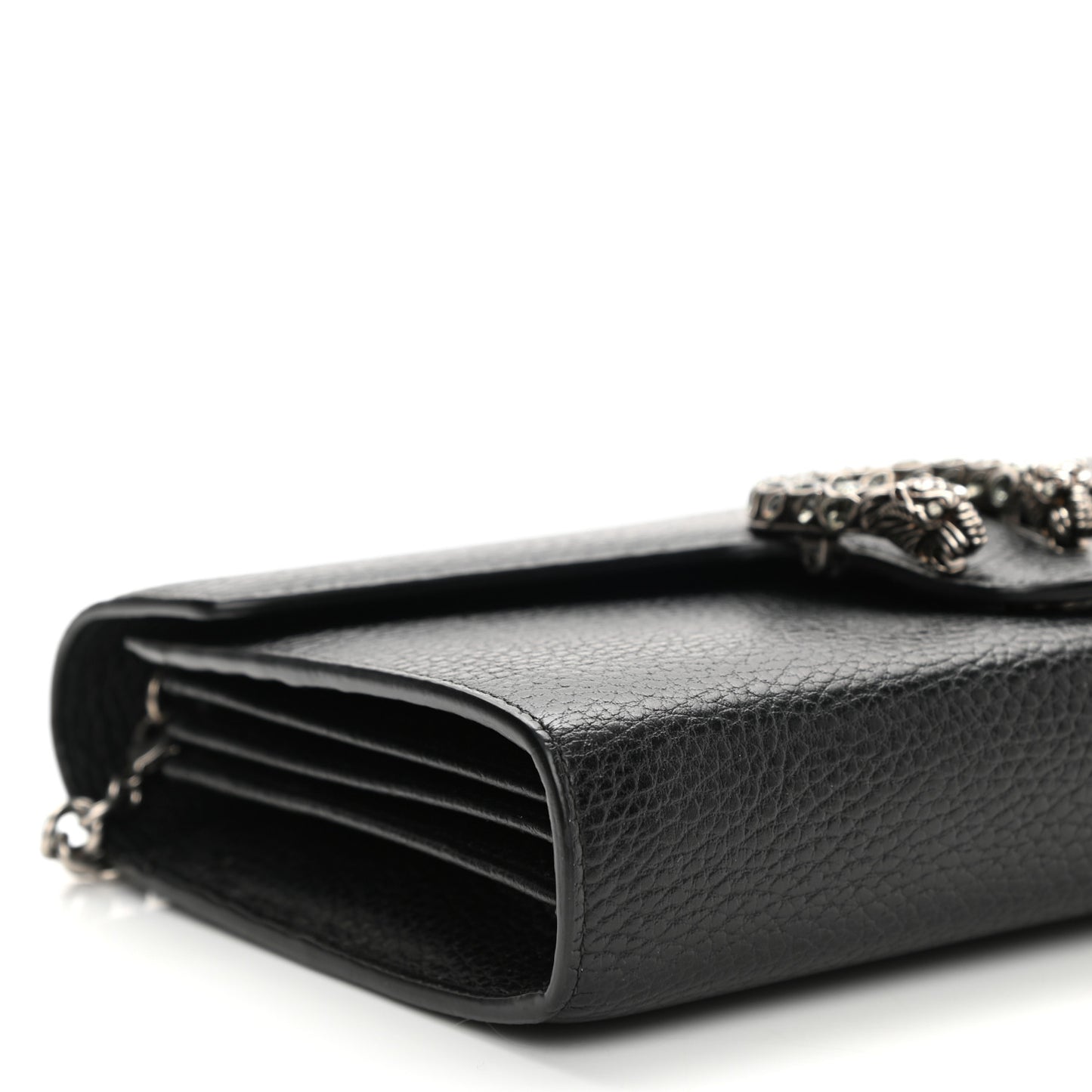Calfskin Mini Dionysus Chain Wallet Black