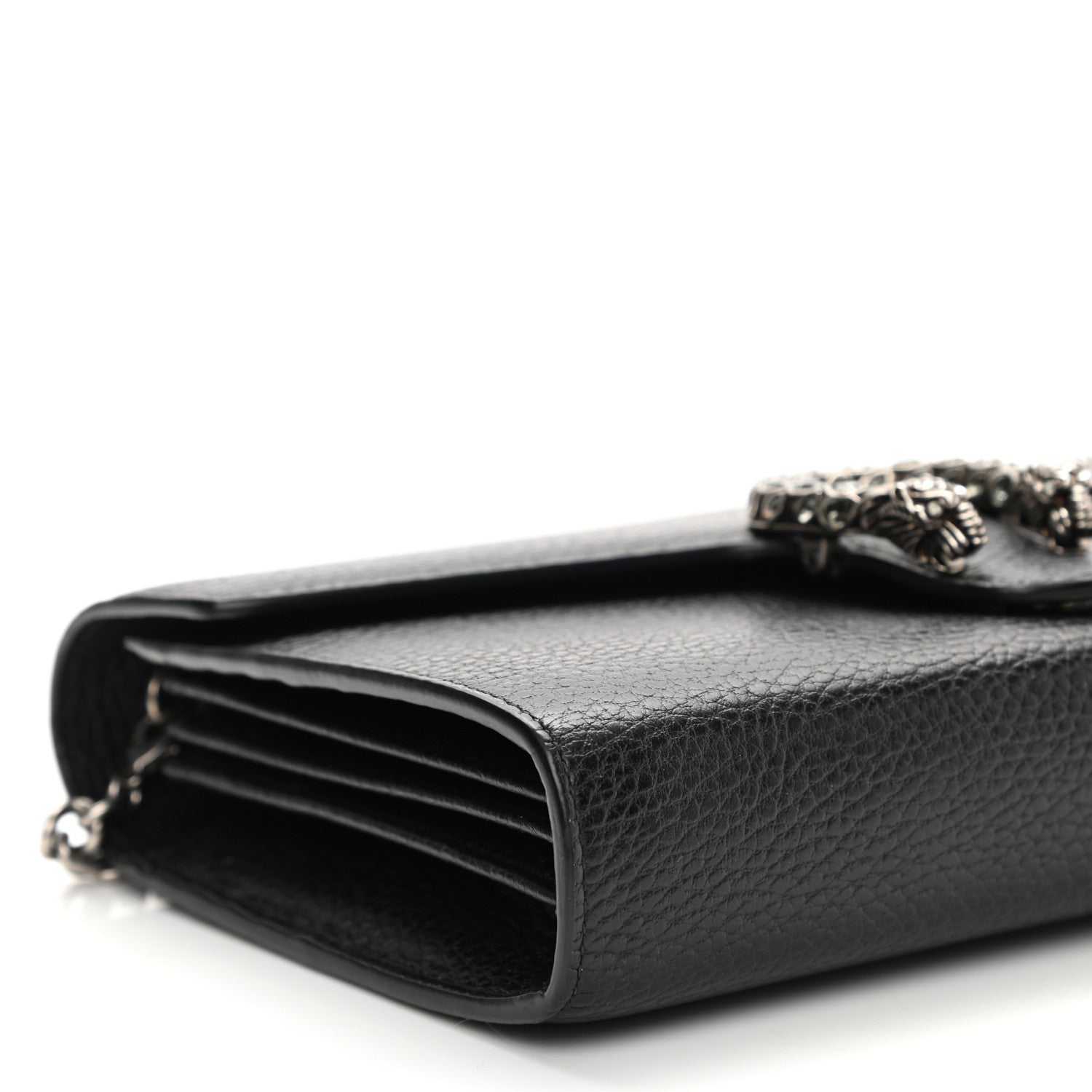 Gucci Calfskin Mini Dionysus Chain Wallet Black 9 of 10