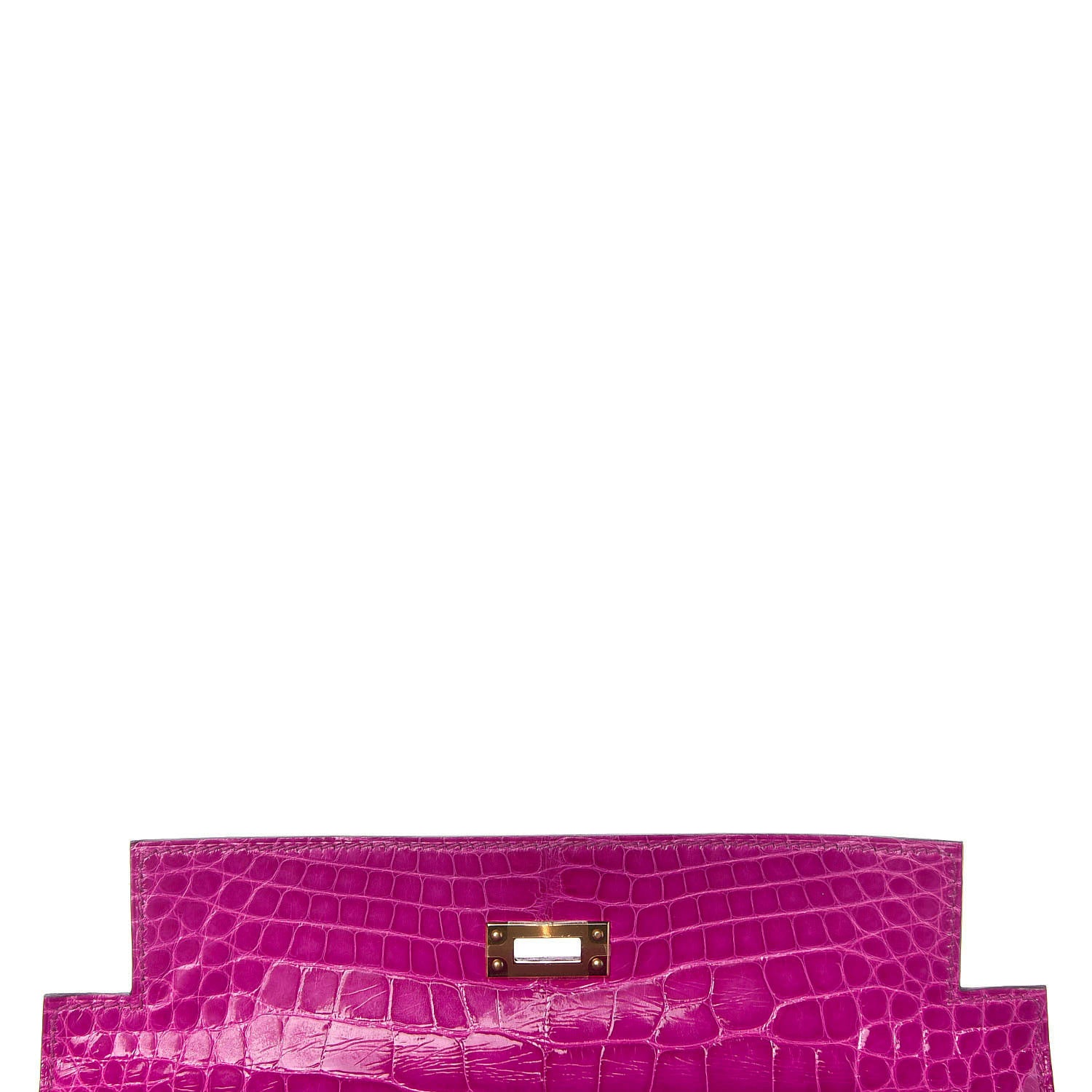 Hermes Shiny Alligator Kelly Sellier 25 Rose Scheherazade 22 of 37