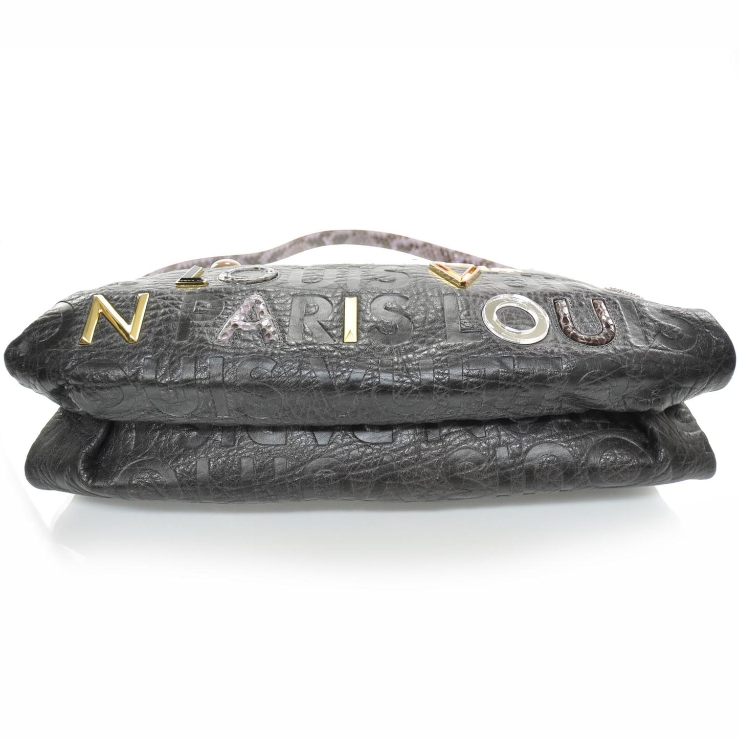 Python Lambskin Monogram Collage Lutece Grey