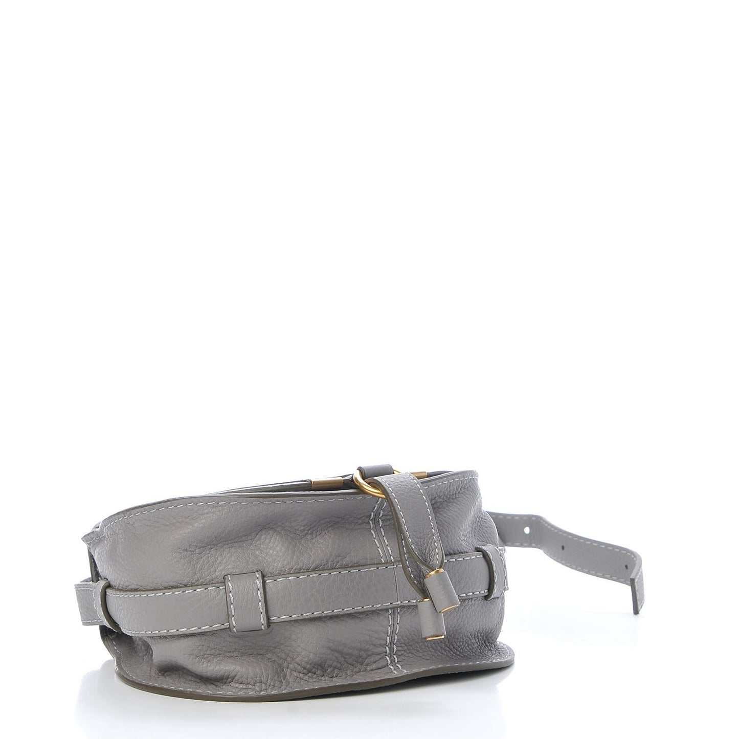 Calfskin Mini Marcie Round Crossbody Bag Cashmere Grey