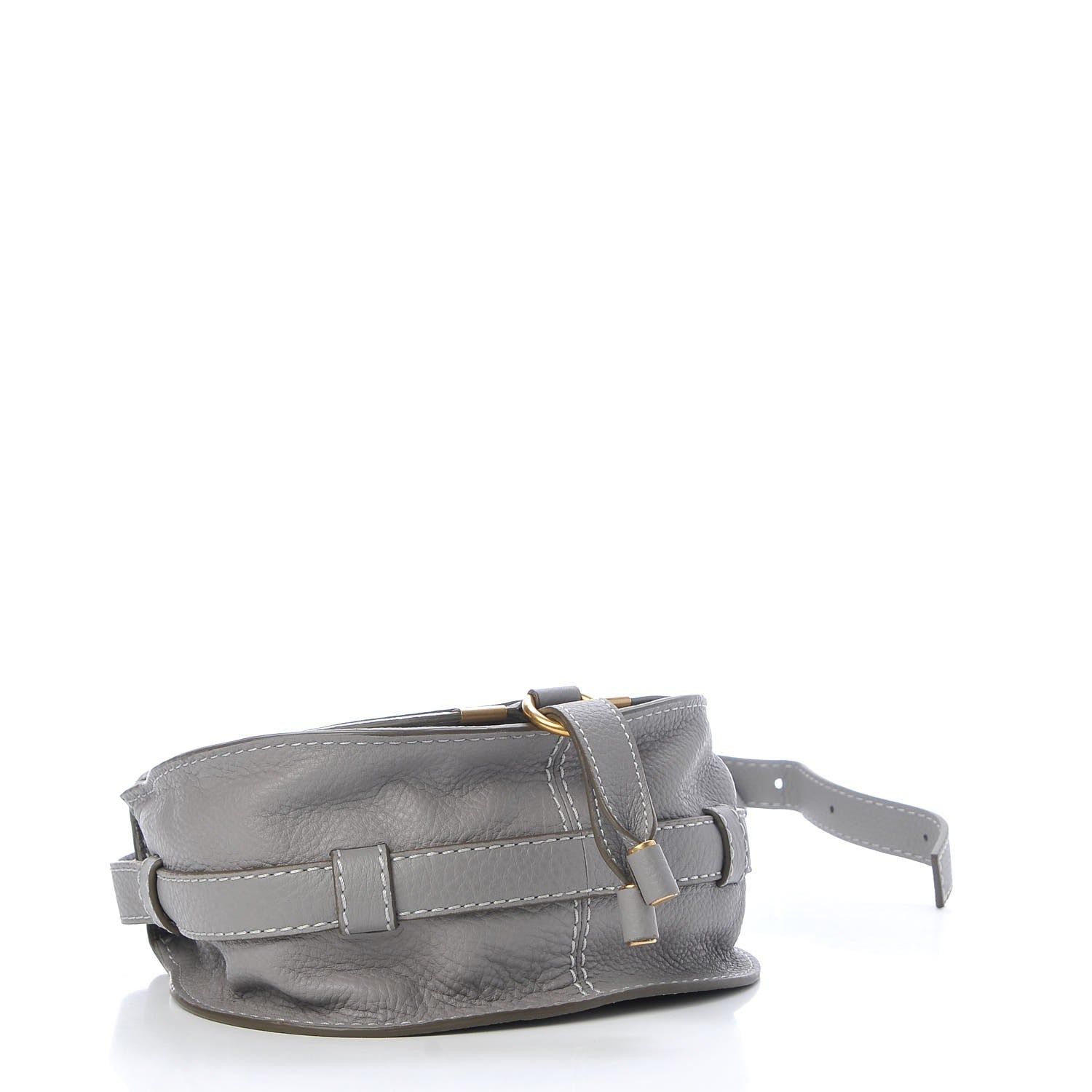 Chloe Calfskin Mini Marcie Round Crossbody Bag Cashmere Grey 4 of 9