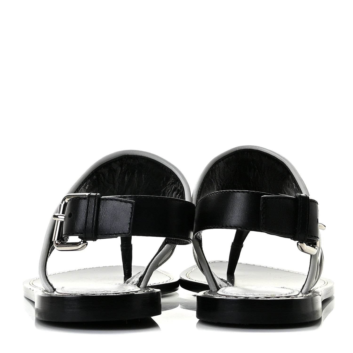 Louis Vuitton Monogram Calfskin Matchmake Flat Thong Sandals 36.5 Black 5 of 10