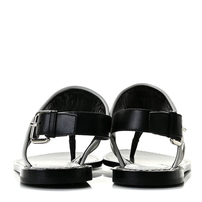 Louis Vuitton Monogram Calfskin Matchmake Flat Thong Sandals 36.5 Black 5 of 10