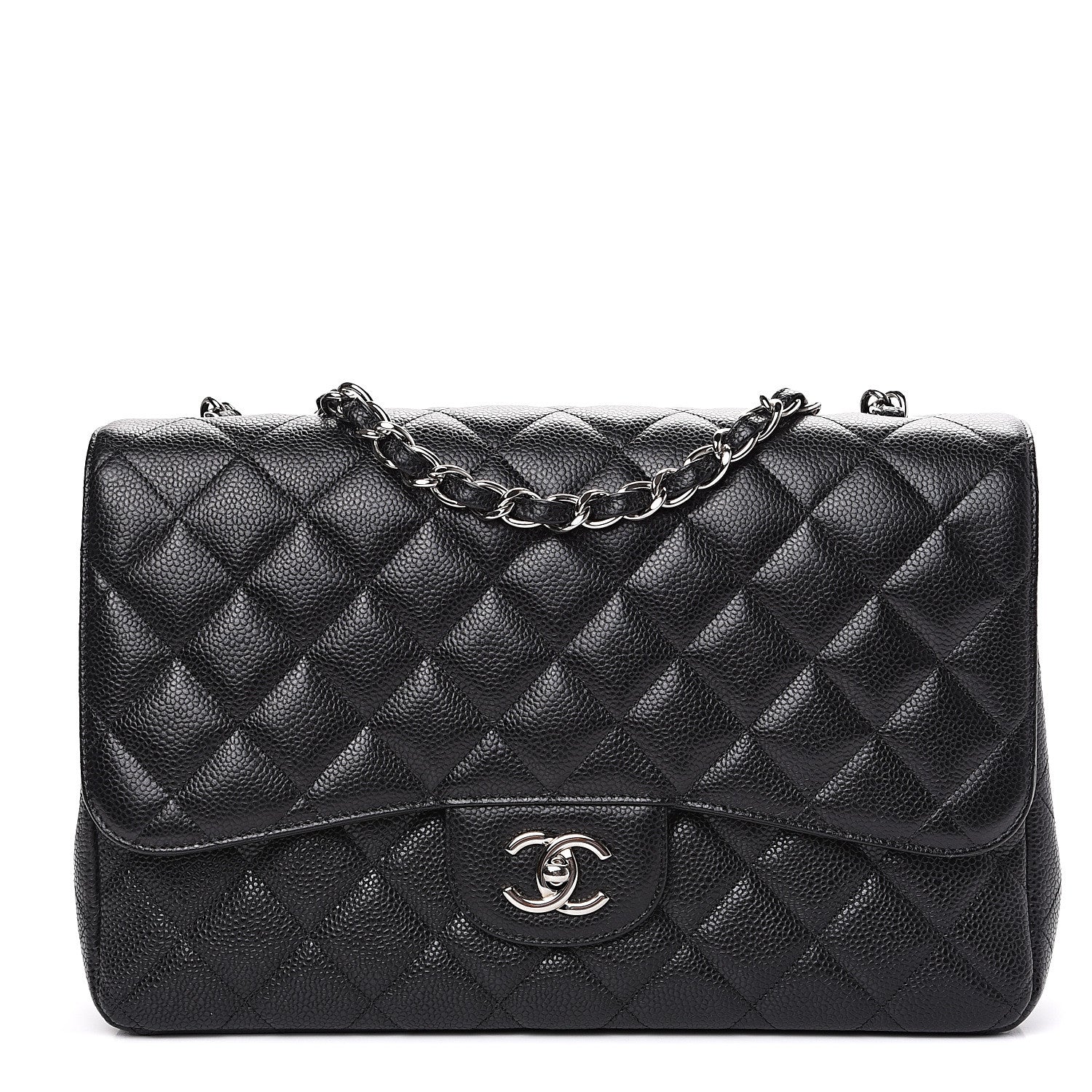 Chanel Caviar Quilted Jumbo Single Flap Black 1 of 12