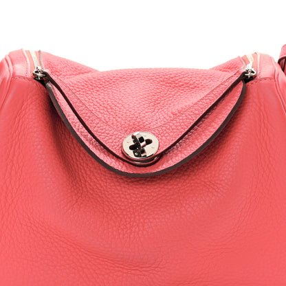 Hermes Taurillon Clemence Lindy 26 Rouge Pivoine 7 of 10