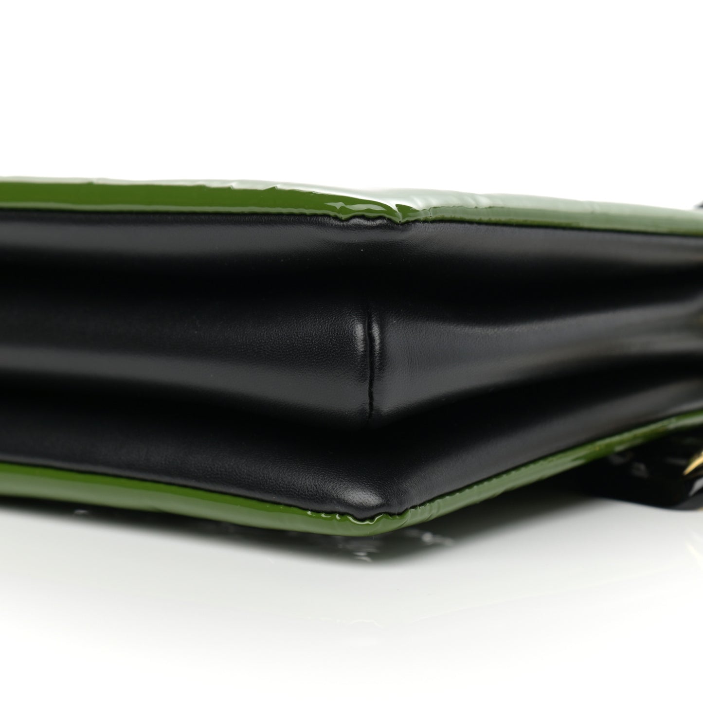 Patent Embossed Monogram Coussin PM Green Black