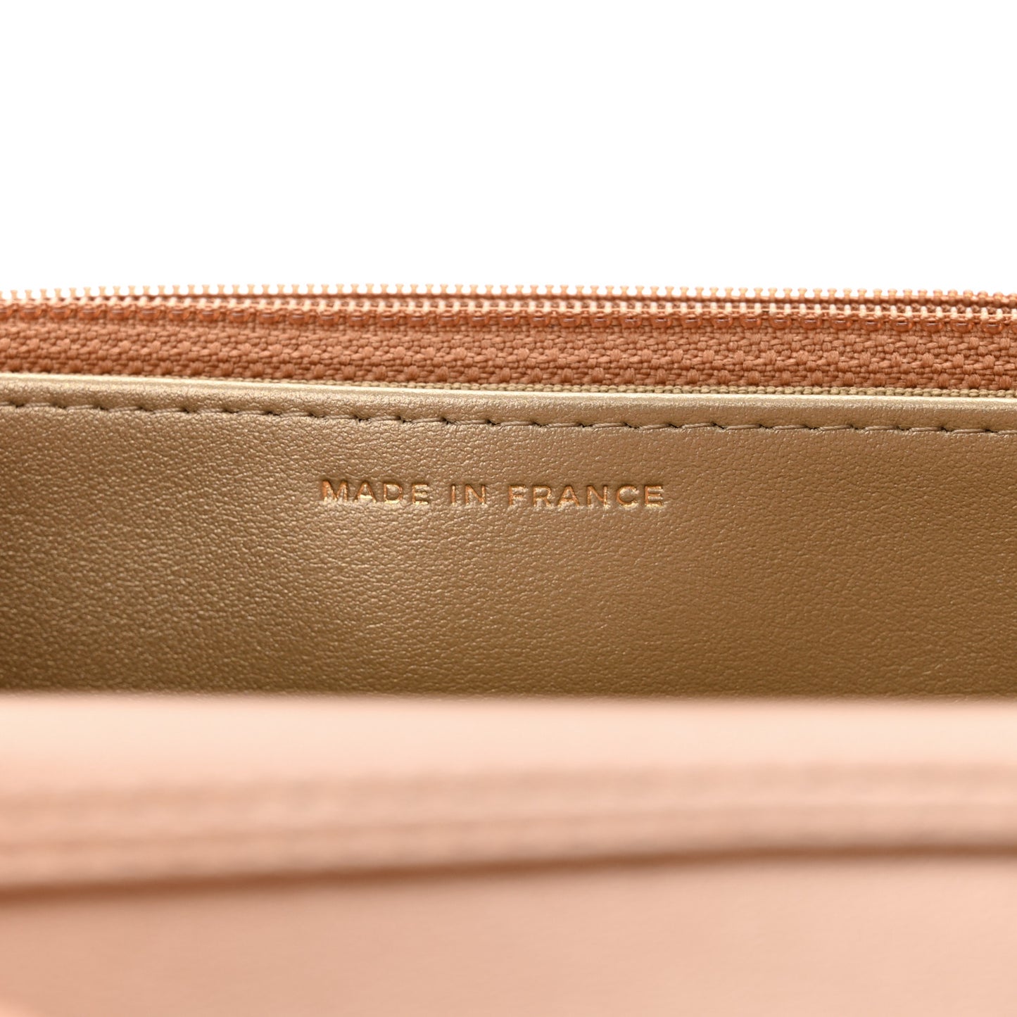 Lambskin Quilted CC Pearl Crush Wallet on Chain WOC Beige