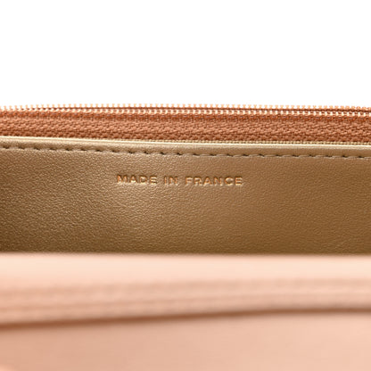 Chanel Lambskin Quilted CC Pearl Crush Wallet on Chain WOC Beige 7 of 13