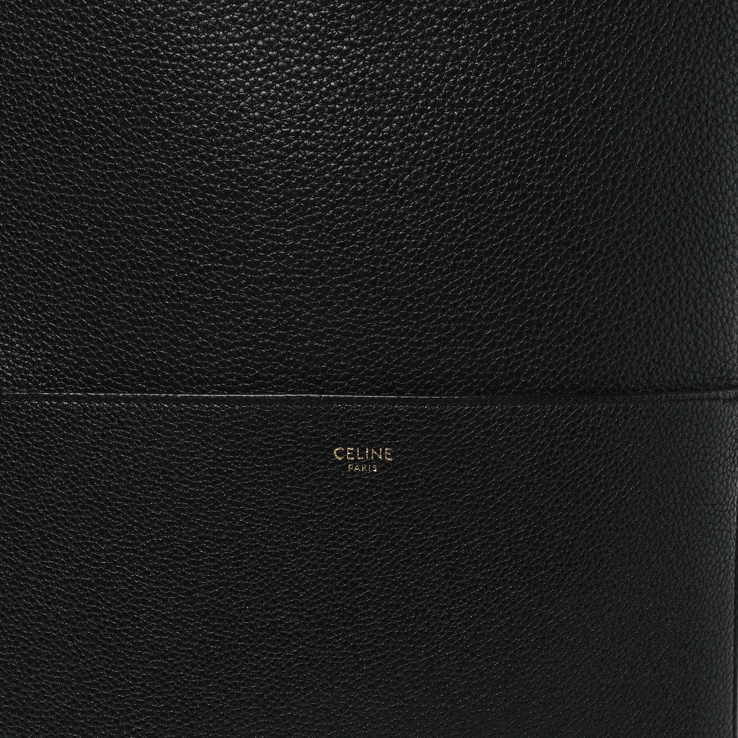 Soft Grained Calfskin Sangle Bucket Bag Black