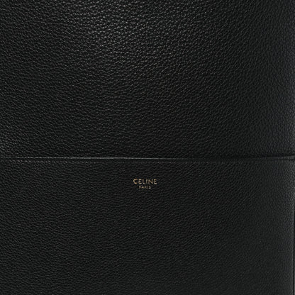 Celine Soft Grained Calfskin Sangle Bucket Bag Black 6 of 10