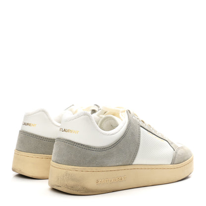 Saint Laurent Calfskin Perforated Suede Mens SL61 Sneakers 45 Blanc Optique Paris 5 of 9
