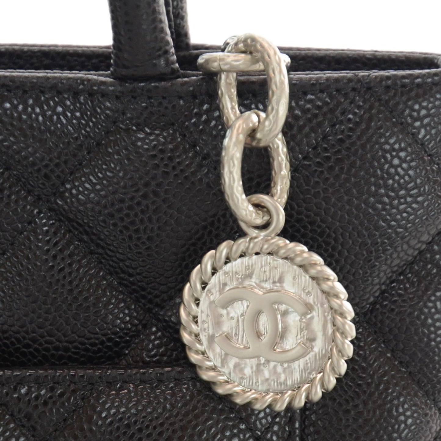 Caviar Medallion Tote Black