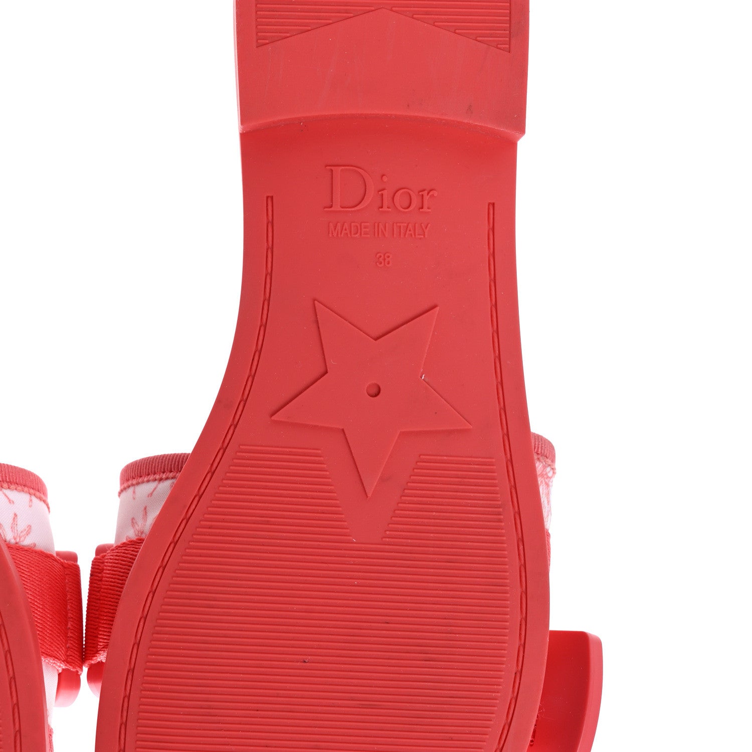 Christian Dior Technical Stretch Fabric Dio(r)evolution Toile De Jouy Slide Sandals 38 Coral 6 of 8