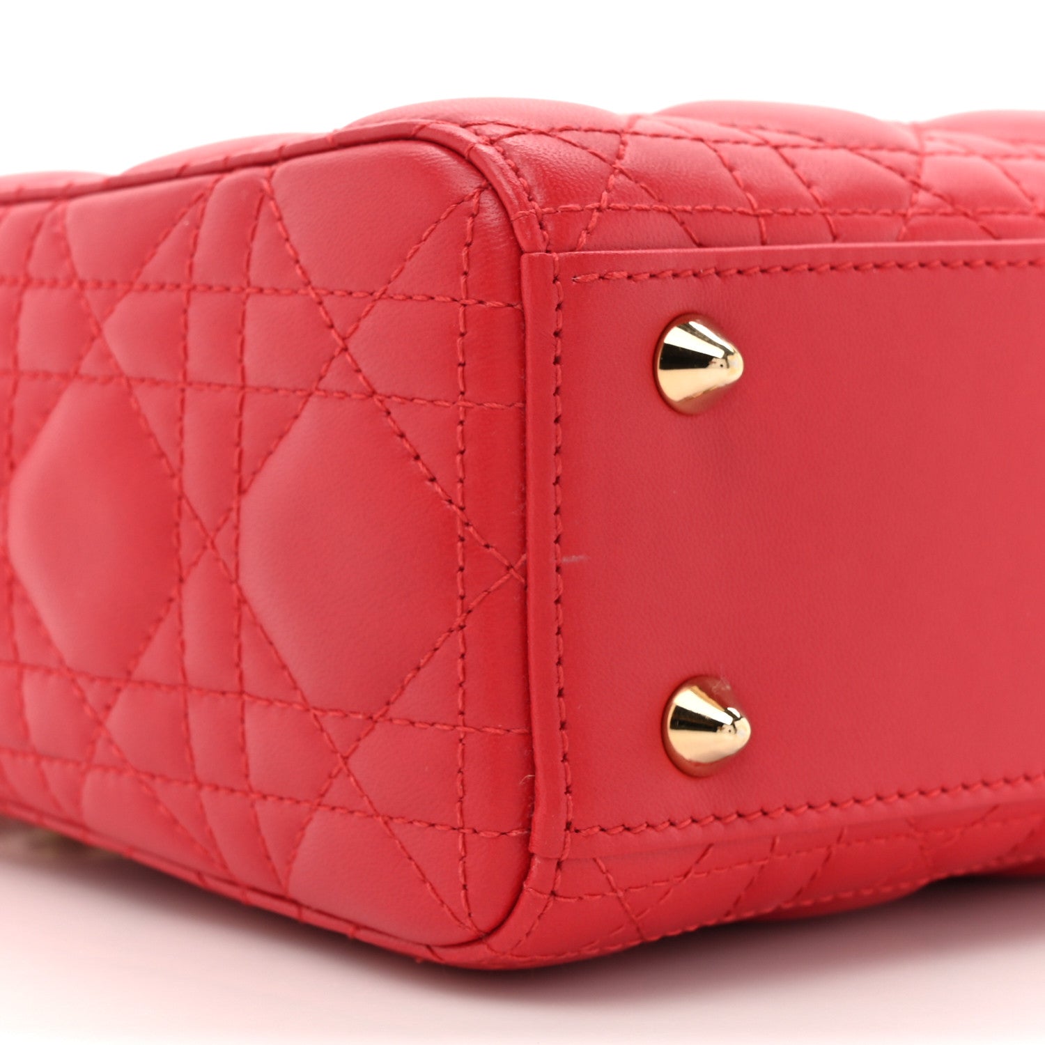 Christian Dior Lambskin Cannage Small My ABCDior Lady Dior Red 10 of 10