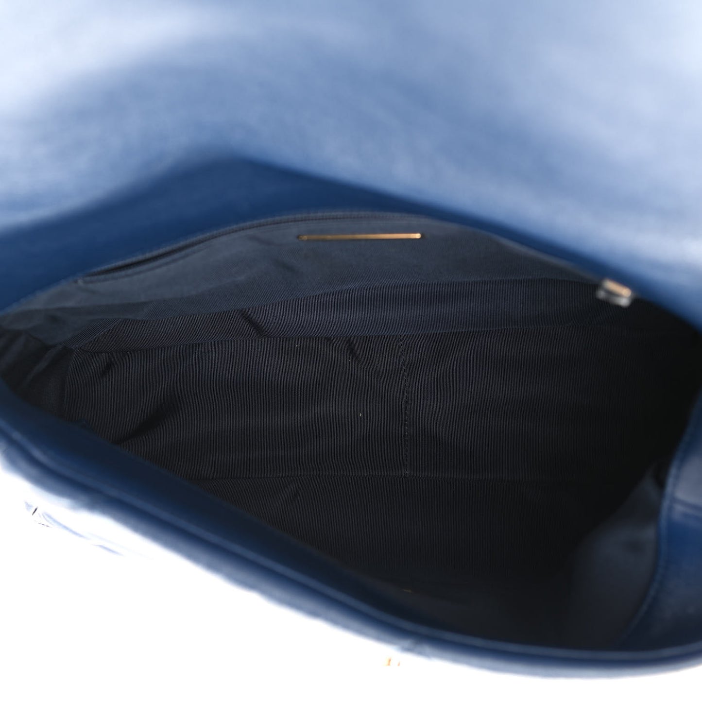Goatskin Quilted Large Chanel 19 Flap Dark Blue