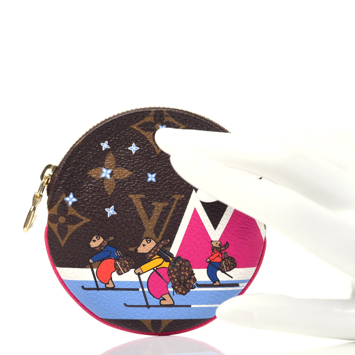 Louis Vuitton Monogram 2018 Christmas Animation Round Coin Purse 2 of 10