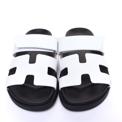 Hermes Calfskin Womens Chypre Sandals 36 White 7 of 11