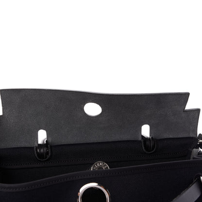 Hermes Military Toile Vache Hunter Herbag Zip PM 31 Black 7 of 11