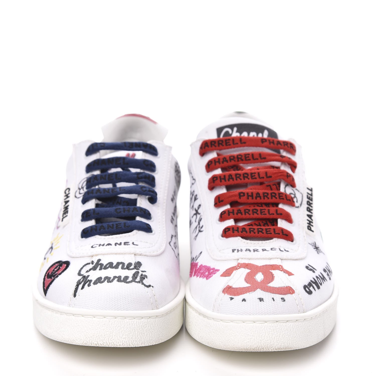 Chanel x Pharrell Williams Calfskin Womens Sneakers 39 White 2 of 11