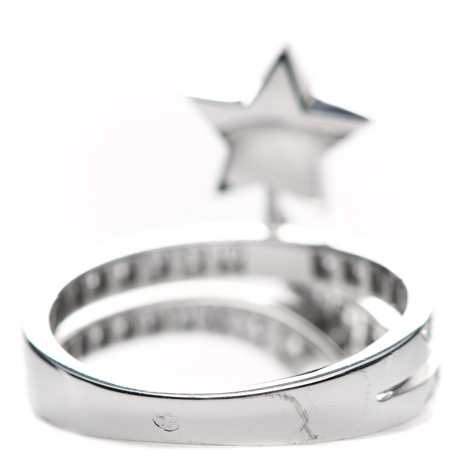 Chanel 18K White Gold Diamond Etolie Filante Ring 51 5.75 7 of 8