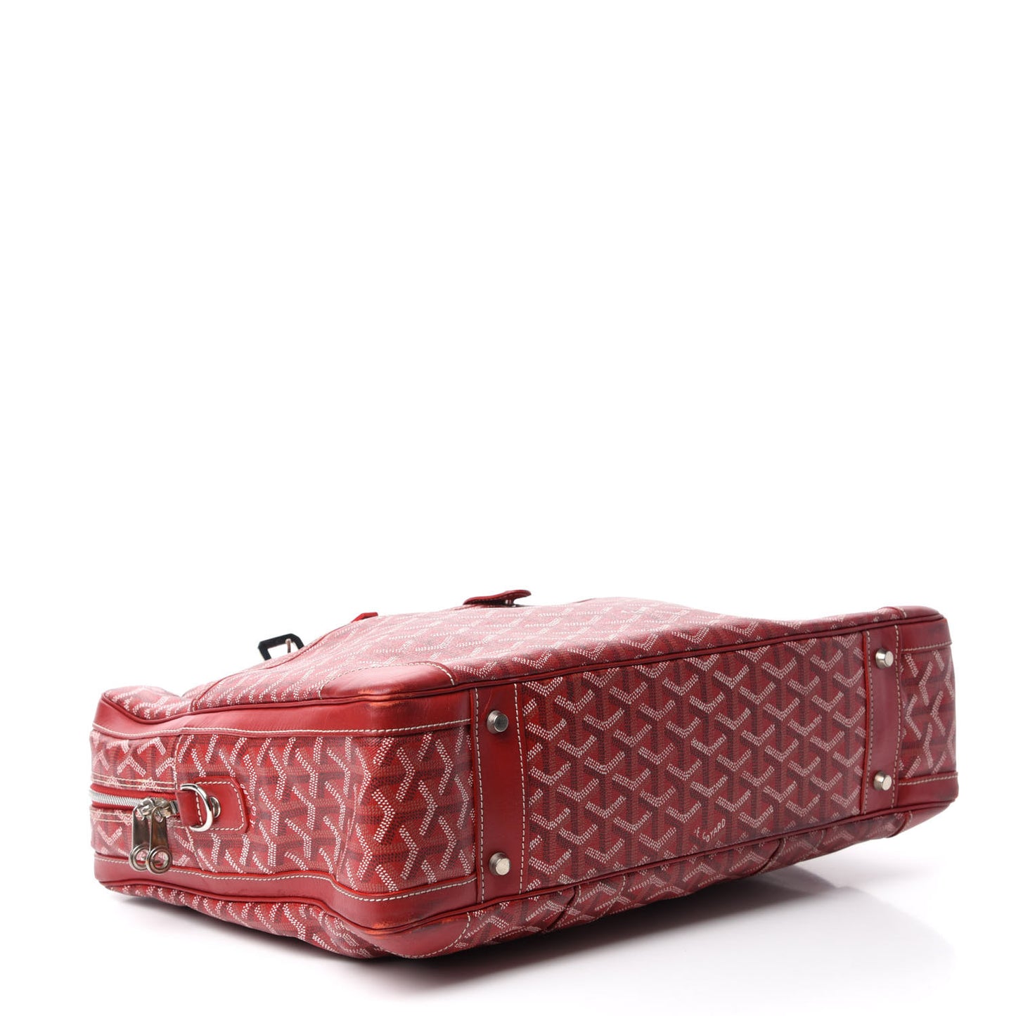 Goyardine Ambassade MM Briefcase Red