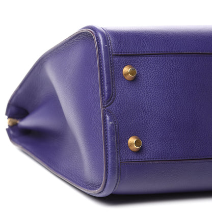 Alexander McQueen Pebbled Calfskin Zip Up Heroine Tote Purple 6 of 19