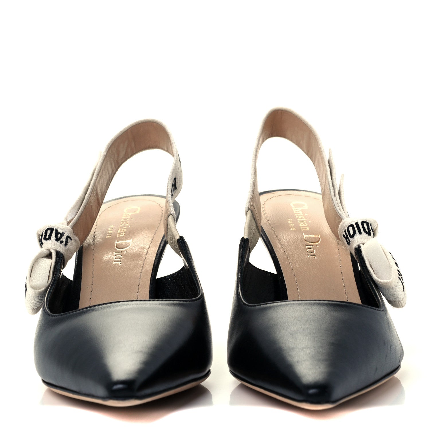 Christian Dior Lambskin Ribbon J'Adior Slingback 65mm Pumps 37 Black 3 of 11