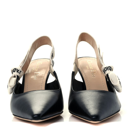 Christian Dior Lambskin Ribbon J'Adior Slingback 65mm Pumps 37 Black 3 of 11
