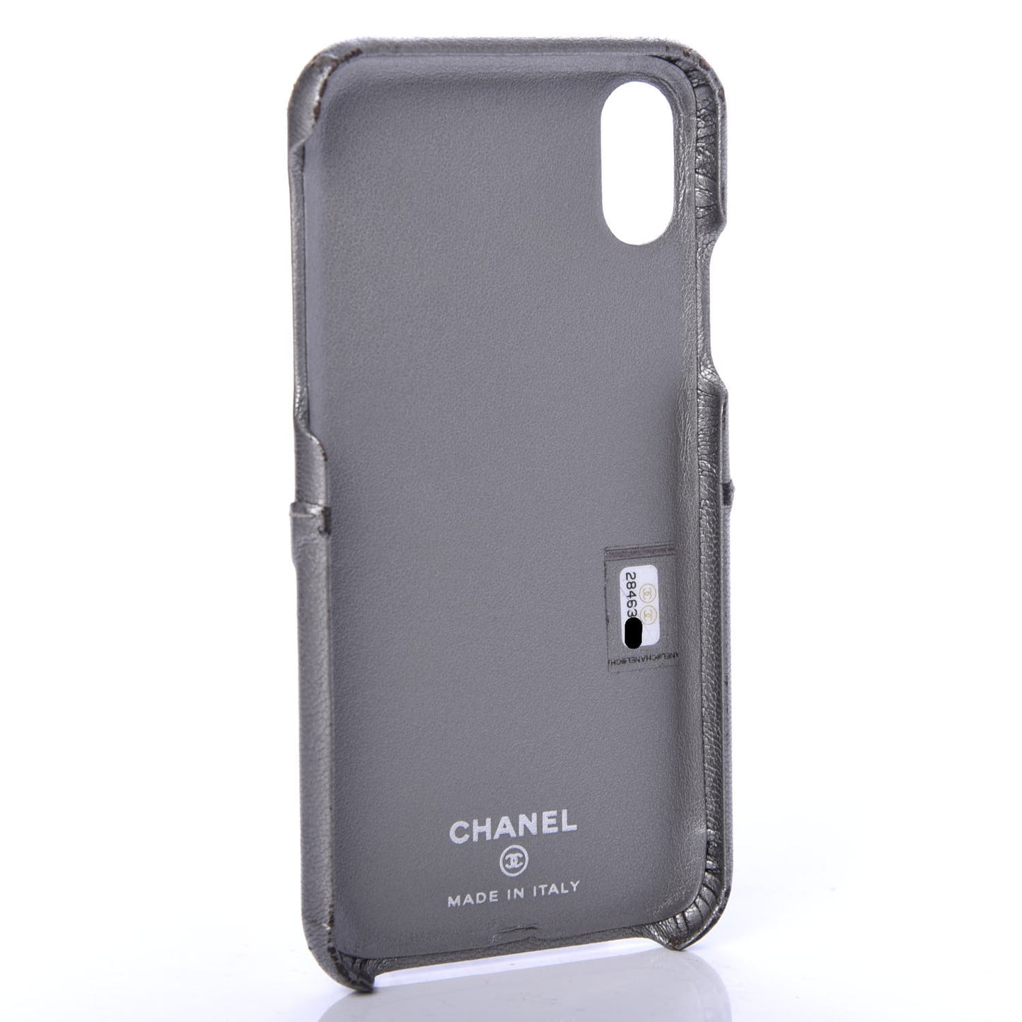 Goatskin Camellia iPhone X Case Grey