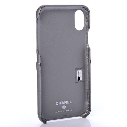 Chanel Goatskin Camellia iPhone X Case Grey 4 of 6