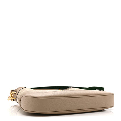 Gucci GG Supreme Monogram Textured Dollar Calfskin Web Small Jackie 1961 Hobo Beige Mystic White Oatmeal 4 of 11