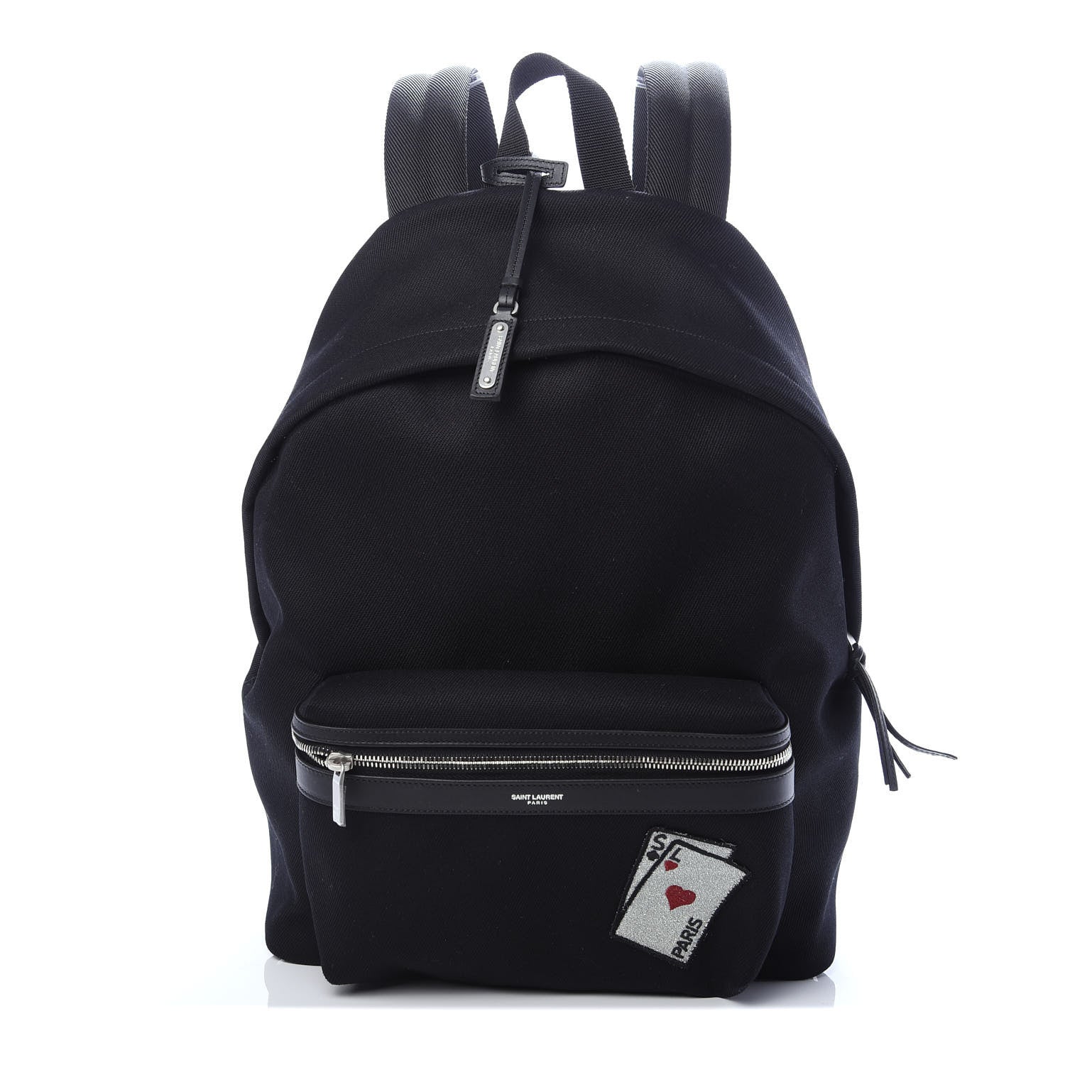 Saint Laurent Canvas SL Playing Cards City Backpack Black 1 of 9