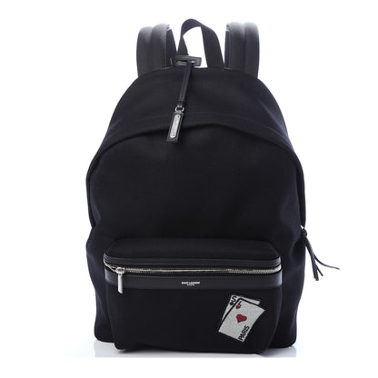 Saint Laurent Canvas SL Playing Cards City Backpack Black 1 of 9