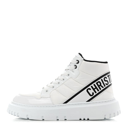 Christian Dior Nylon Fabric Womens D-Player High Top Sneakers 39 White Black 1 of 9
