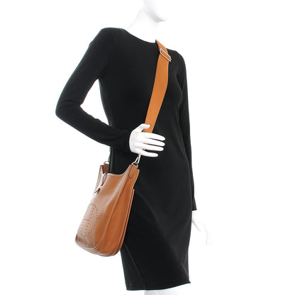 Hermes Taurillon Clemence Evelyne III PM Gold 2 of 8