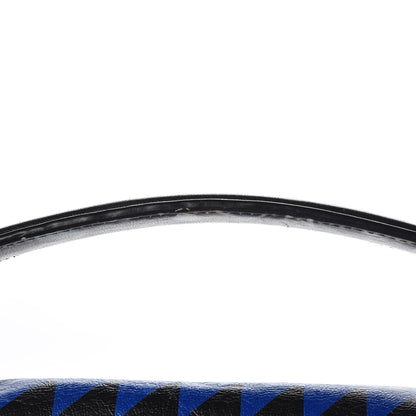 Proenza Schouler Calfskin Large PS1 Triangle Print Satchel Blue Black 8 of 11