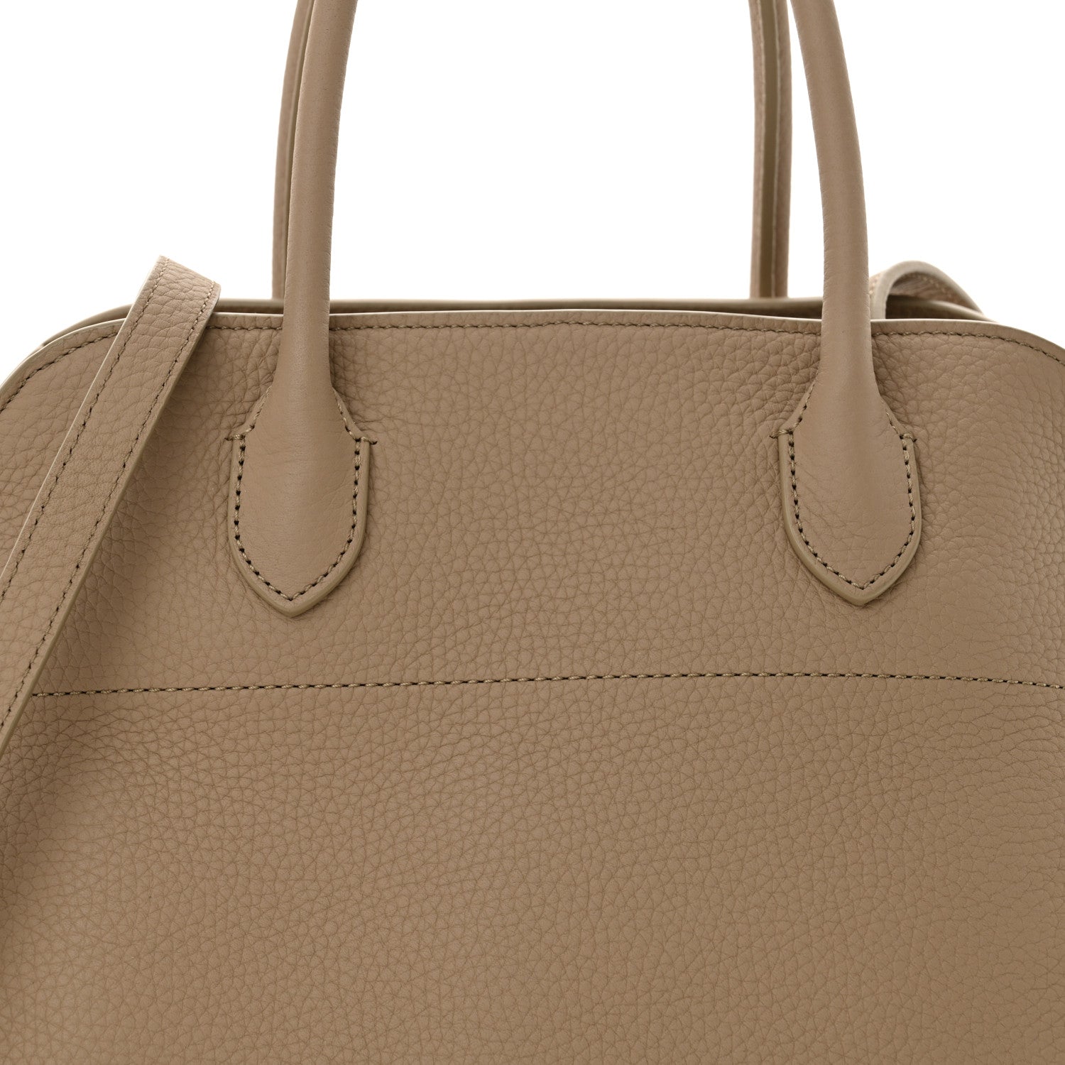 The Row Matte Grained Calfskin Soft Margaux 12 Dark Taupe 1655158