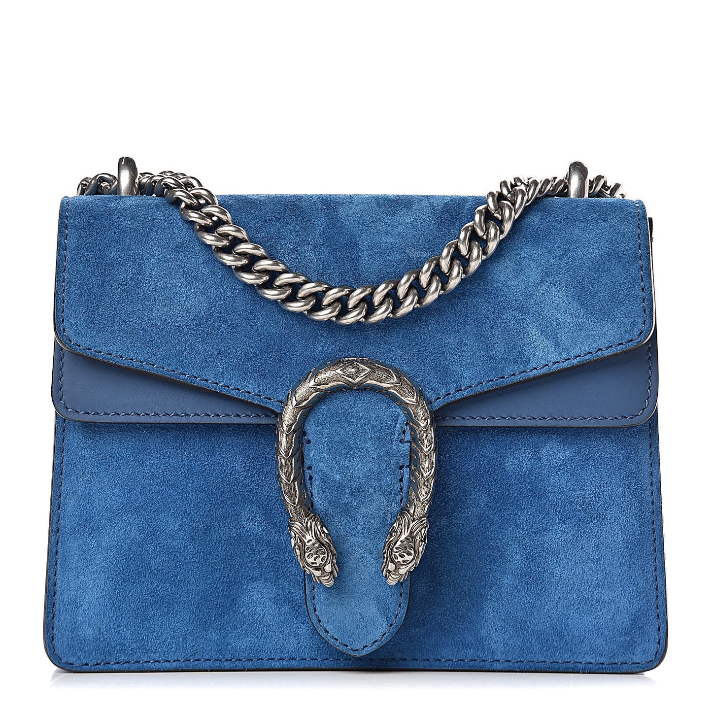 Suede Mini Dionysus Shoulder Bag Blue