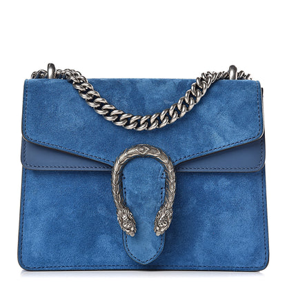 Gucci Suede Mini Dionysus Shoulder Bag Blue 1 of 12