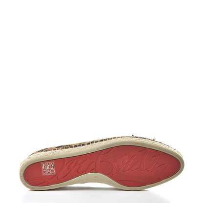 Christian Louboutin Veau Velours Leopard Aliochette Espadrilles 40 Caramel 7 of 11