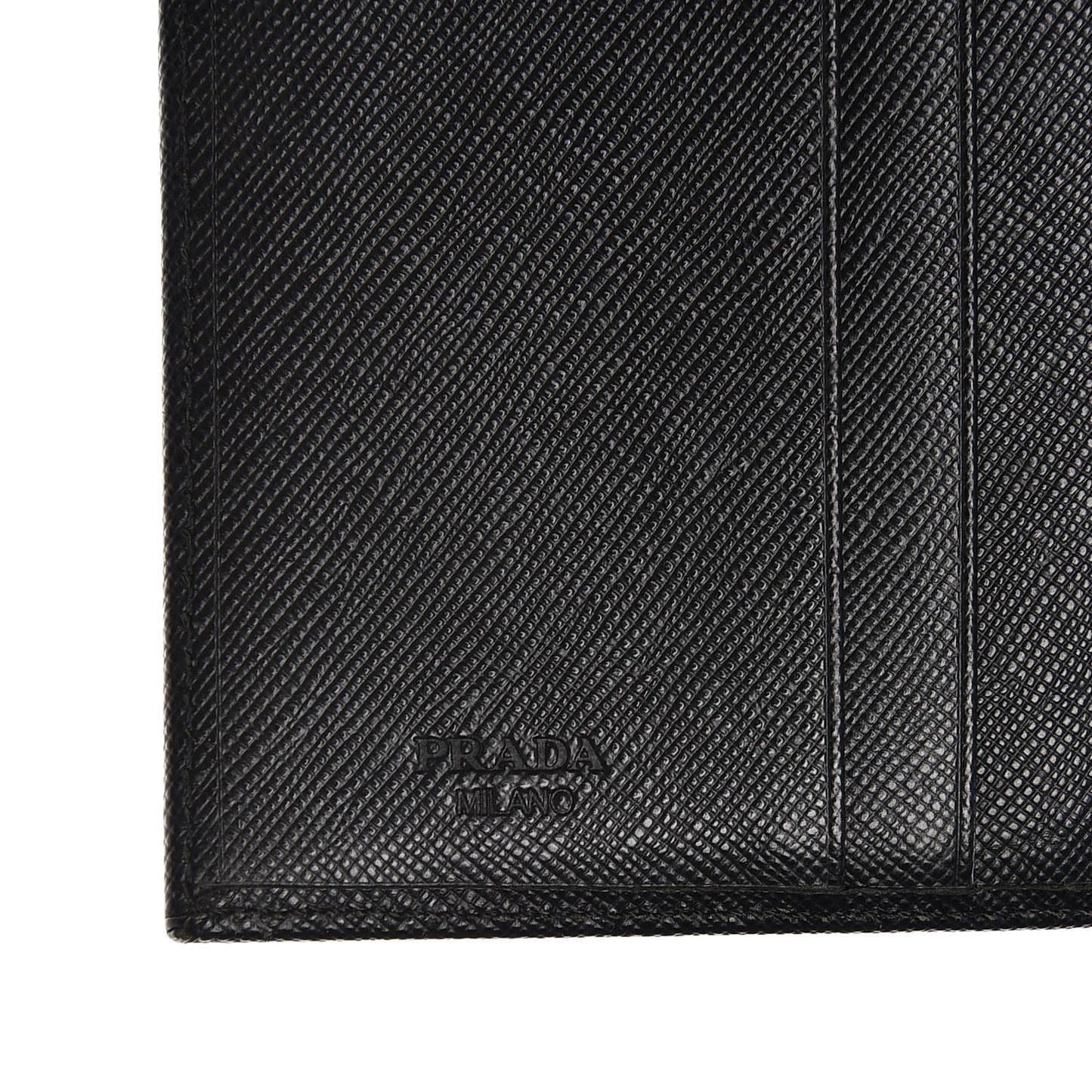 Saffiano Triangle Flap Wallet Nero Black