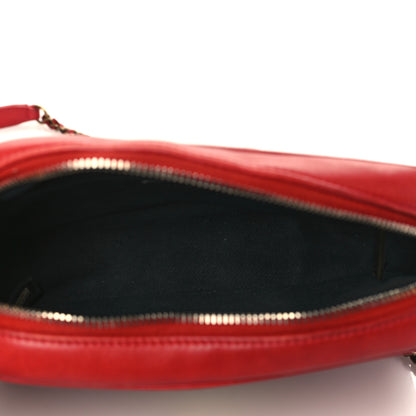 Chanel Lambskin Chevron Quilted Pyramid CC Camera Case Red 4 of 8