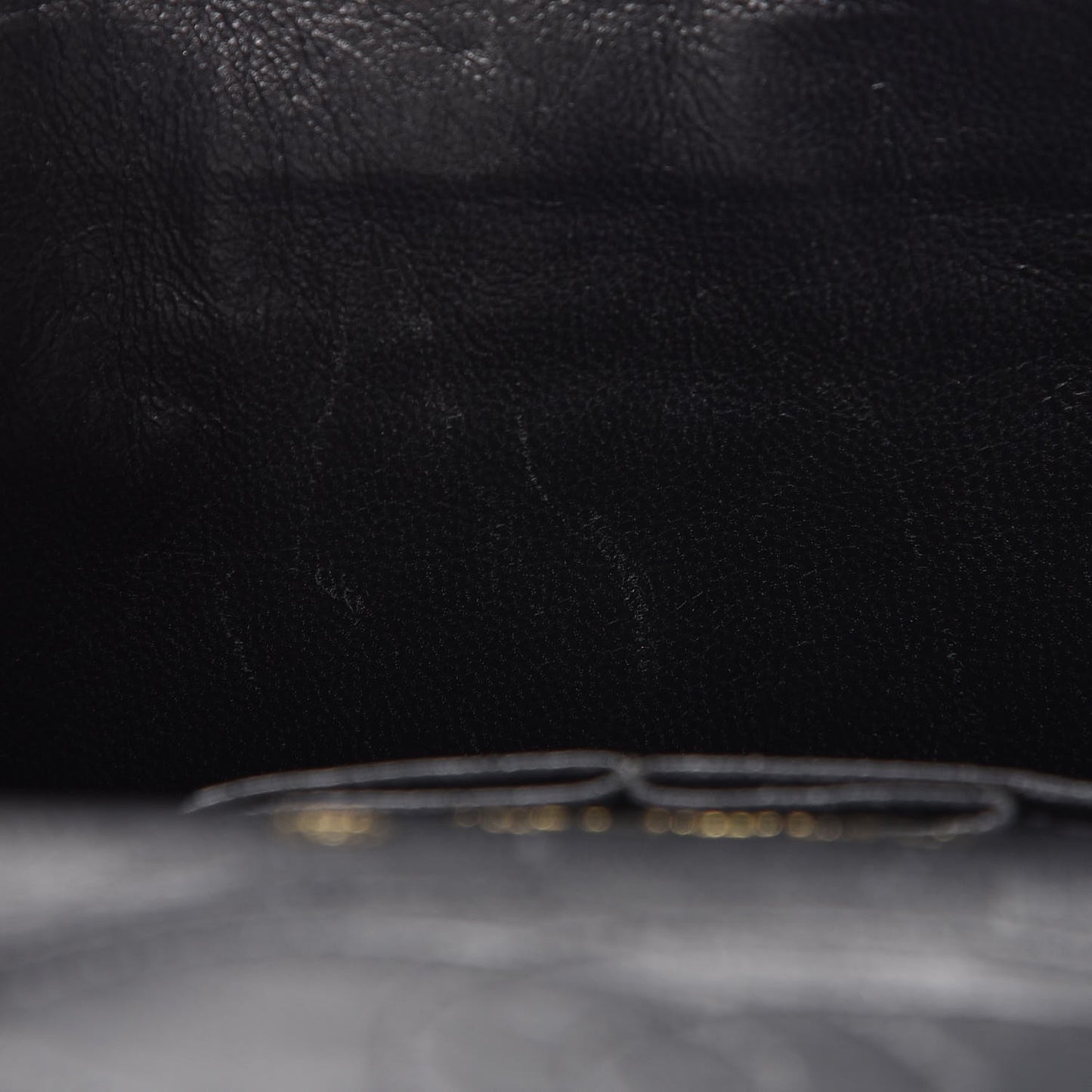 Crocodile Medium Double Flap Black