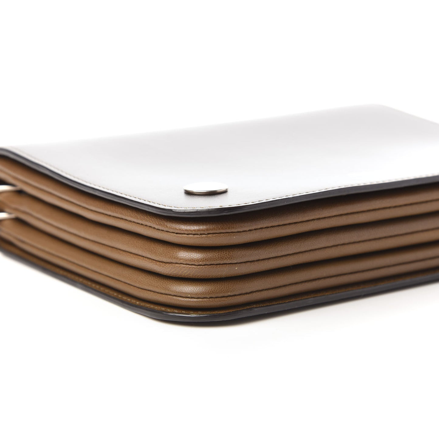 Calfskin Crossboarded Clifton Flap Dark Brown