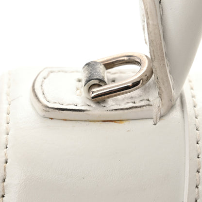 Balenciaga Shiny Box Calfskin Tonal B Small Hourglass Top Handle Bag White 17 of 18