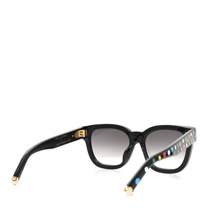 Louis Vuitton LV X YK Acetate Painted Dots Sunglasses Z1903E Black Multicolor 4 of 7