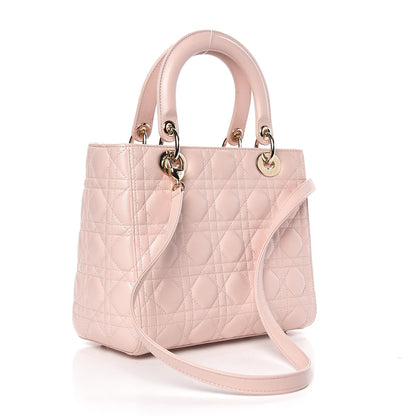 Christian Dior Lambskin Cannage Medium Lady Dior Light Pink 3 of 8