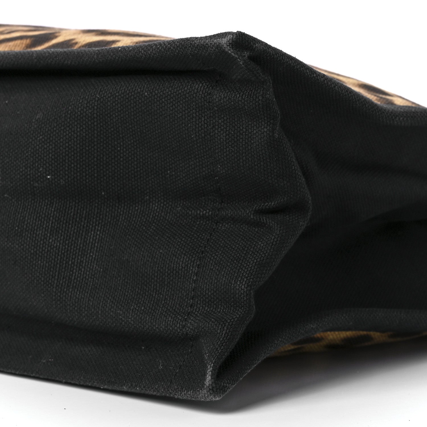Saint Laurent Canvas Calfskin Leopard Print Rive Gauche Noe Tote Natural Black 9 of 11